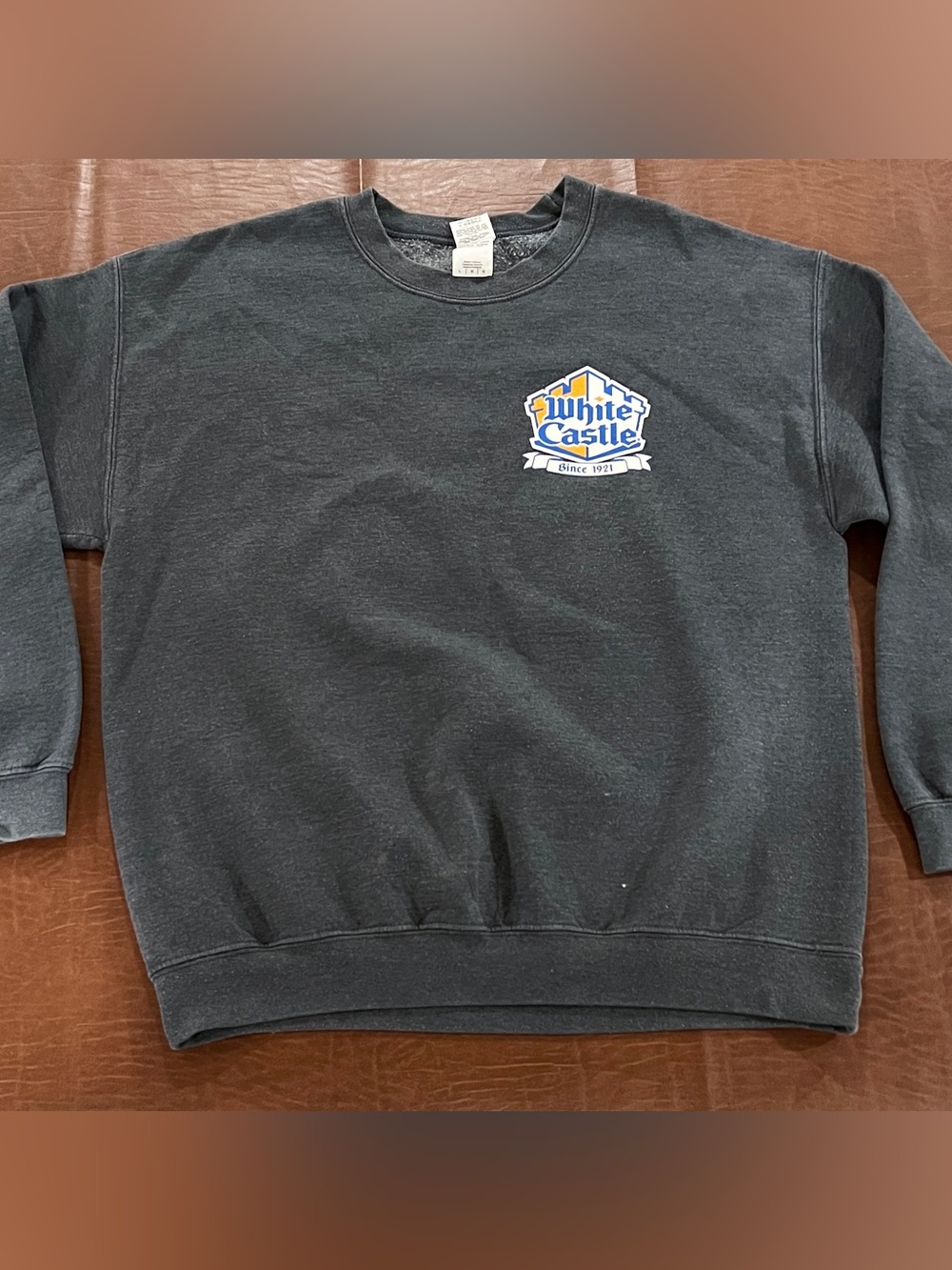 White Castle Original Slider Men’s Crewneck Sweatshirt - Dual Sided - Large